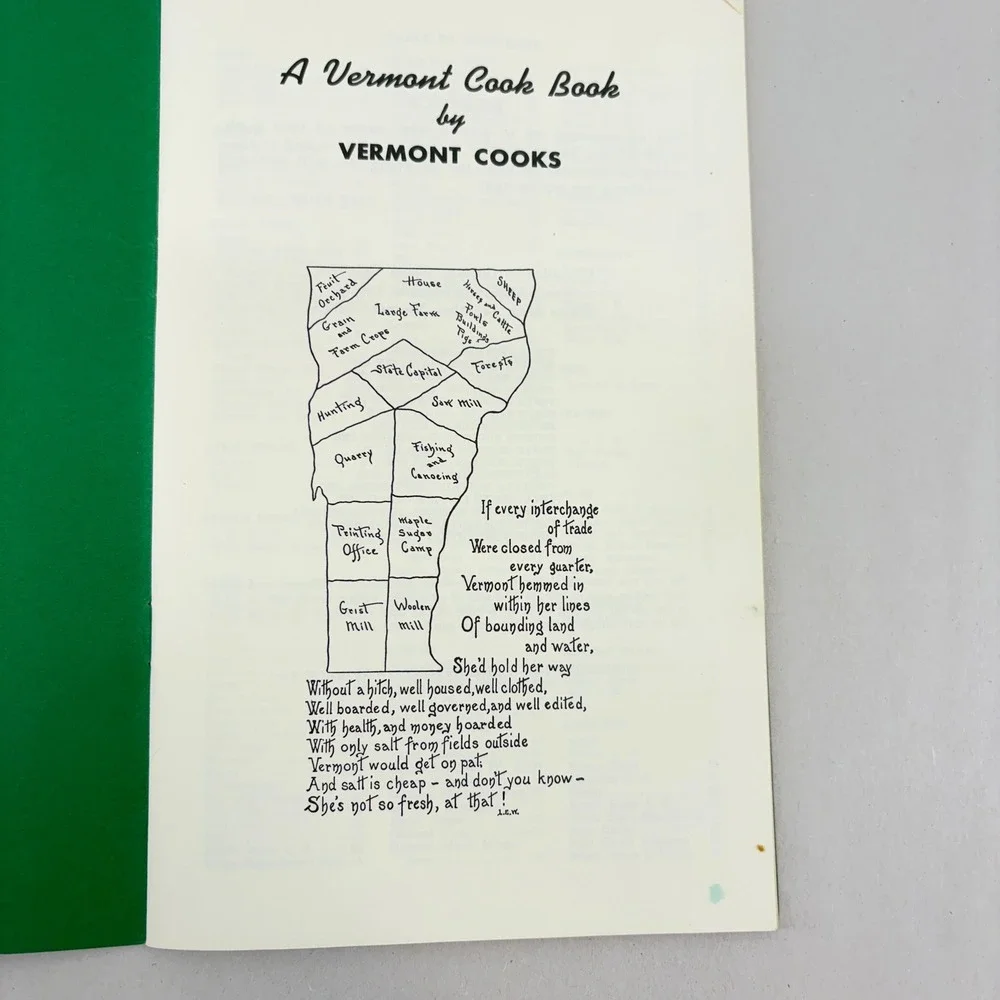 Vintage A Vermont Cook Book 1974 16th Ed Green Mountain Studios Softcover